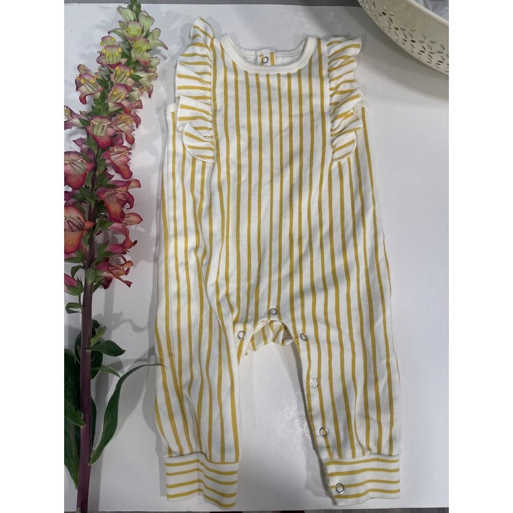 Pear 100% Organic Cotton One Piece Sz 3-6 Mo